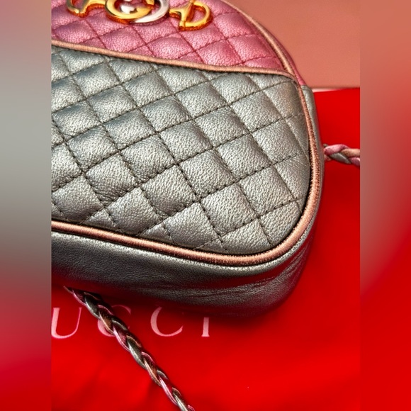 GUCCI Nappa Trapuntata Mini Zumi Dome Metallic Pastels Xbody Bag - Picture 8 of 16